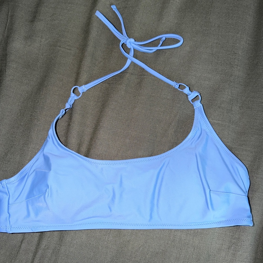 aerie Light Blue Halter Bikini Top